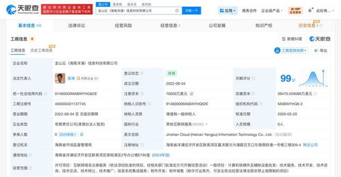 金山云海南洋浦信息科技公司完成大幅增資，注冊資本躍升至7億美元